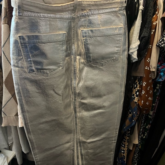 Metallic denim zara skirt - Picture 3 of 8
